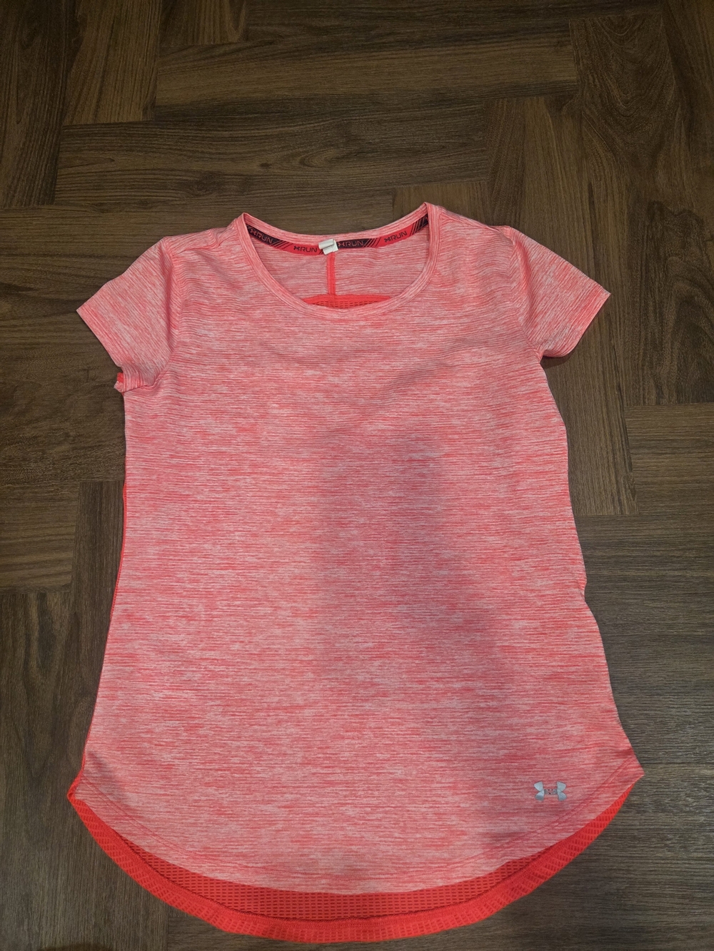 Under Armour Womens Coral Pink Heather Short Sleeve Performance Tee